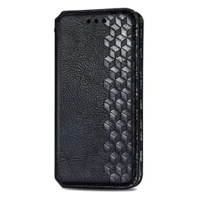 Nahkakotelo Läderfodral med Stilfull Rhombus Avtryck för Motorola Edge 30 Neo