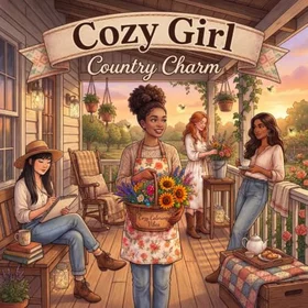 Cozy Girl Country Charm -väritykki aikuisille