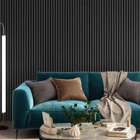 Cheshire Acoustic Panel 22x600x2400mm Dark Grey Wood Panel WTIPB