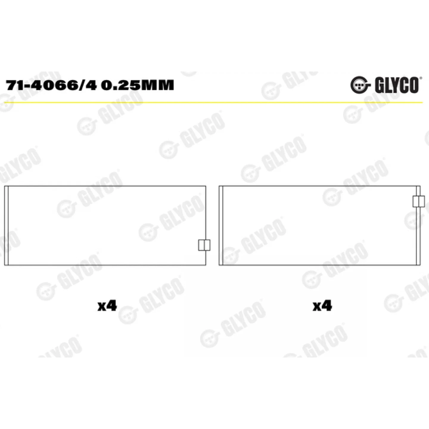 GLYCO Wheel Bearing Kit 71-4066/4 0.50mm