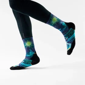 Smartwool Trail Run Targeted Cushion Treeline Print Crew Socks (Men's)