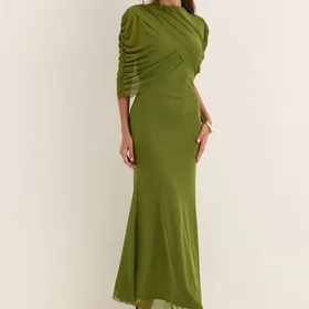 Vero Moda Vmrosetta Mesh Cape Lång Klänning