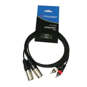 Accu-Cable 2xXLR Hane till 2xRCA Hane Ljudkabel 3m