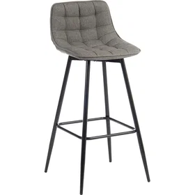 Teknik Quilt Padded Fabric Bar Stool
