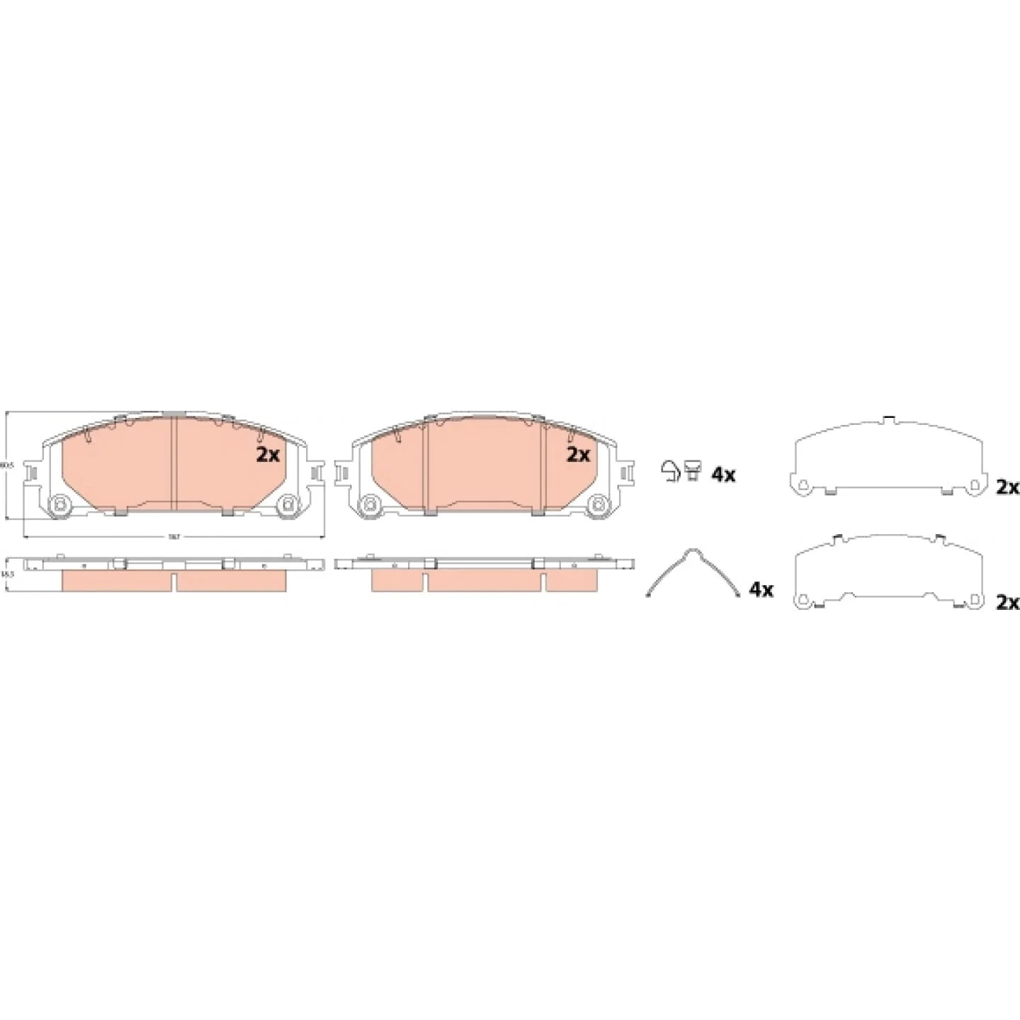 TRW Disc Brake Pad Set GDB2530