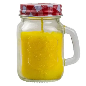 Rowan Mini Gingham Citronella Mason Jar Candle