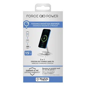 Force Chargeur Sans Fil 3-en-1 Stand 15W FPMSIND2IN1STAND15WW