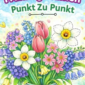 Frühling Blumen Punkt Zu Punkt Färgläggningsbok för Vuxna och Seniorer