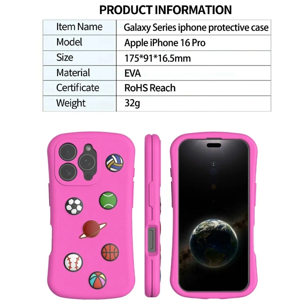 iPhone Galaxy Series Pattern EVA Anti Drop Case for 16 Pro