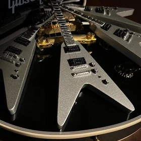AXE HEAVEN Dave Mustaine Flying V EXP Silver Metallic