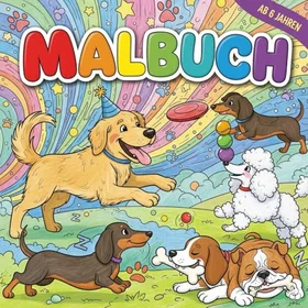Malbuch Spielende Hunde Färgläggningsbok för barn