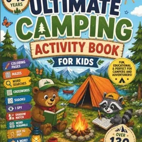 Independently The Ultimate Camping Activity Book för Barn Färgläggningsbok