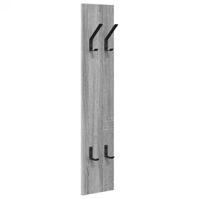 vidaXL Sonoma Wall Coat Rack Grey 20 x 1.5 x 100 cm