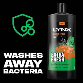 Lynx Jungle Fresh Extra Fresh 3in1 Body Face Hair Wash 700ml