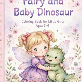 The Magic Garden: Fairy And Baby Dinosaur Färgläggningsbok för Små Drömmare