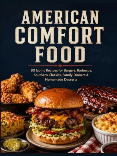AMERICAN COMFORT FOOD: Iconic Recipes for Burgers, Barbecue, Southern Classics, Family Dinners & Homemade Desserts