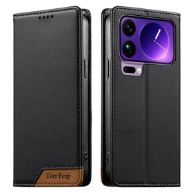 DIERFENG Lommeboketui med RFID-beskyttelse og stativ for Xiaomi 17 Pro Max