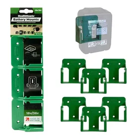 StealthMounts Support de Batterie pour 6x18V Vert