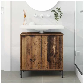 vidaXL Vanity Cabinet Gammalt trä 60.5x33.5x61cm (883422)