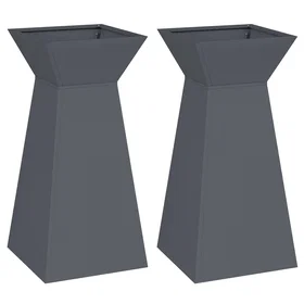 vidaXL Pots à colonnes 2 pcs 35 x 35 x 73 cm Antracit