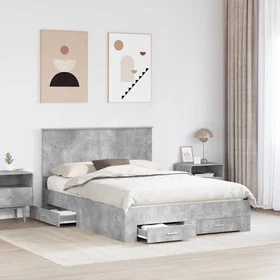 vidaXL Sängram med huvudgavel 160x200cm 3409627