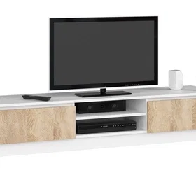 AKORD OP0LRTVCLP160BIASON Meuble TV 2 étagères 160x40x33cm