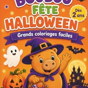 Boubou Fête Halloween Stora Enkla Färgläggningar för Barn