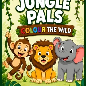JUNGLE Pals: Colour The Wild Färgläggningsbok för Barn