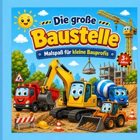 Die Große Baustelle Färgläggningsbok för Barn