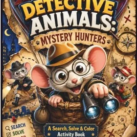 Detective Animals Mystery Hunters Coloring Book