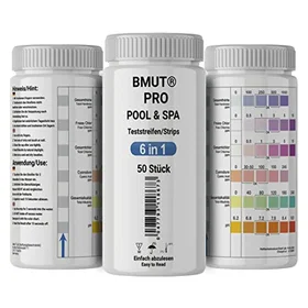 BMUT 6-i-1 Pool Och Spa Testremsor PH / Klor
