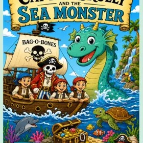 Captain Skully And The Sea Monster Färgläggningsbok