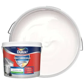 Dulux Weathershield Smooth Masonry Paint Pure Brilliant White 10L