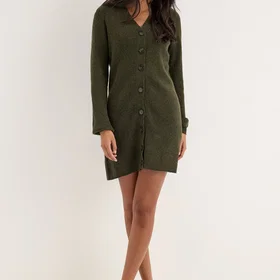 Vero Moda Vmkarla Ls V-neck Button Mekko