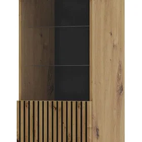 AKL AURIS Vitrine TV Stand Chêne Artisan / Noir Mat