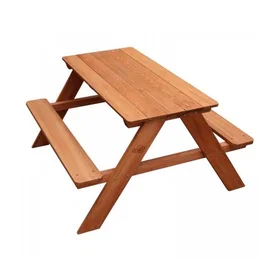 Dave Table de pique-nique pour enfants en bois 89x89x50.5 cm