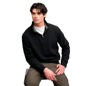 Superdry Essential Serif Halvdragad Sweatshirt (Herr)