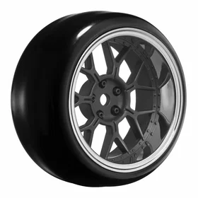 Louise LNHA562T Däck & Fälg Drift / 14-Eker Matt Svart (2,4,6,8mm Offset) 12mm Hex (4)